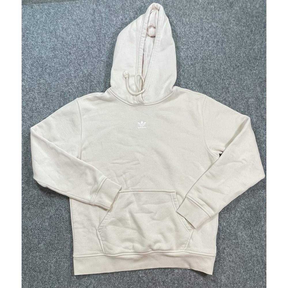 Adidas Hoodie Women S Beige Originals Essentials Trefoil Fleece Pullover